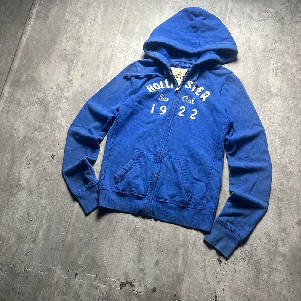 Hollister-co Men's Blue Hoodie